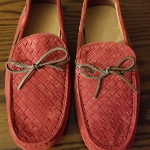 Bottega Veneta Red Suede slip on loafers Size 43.5